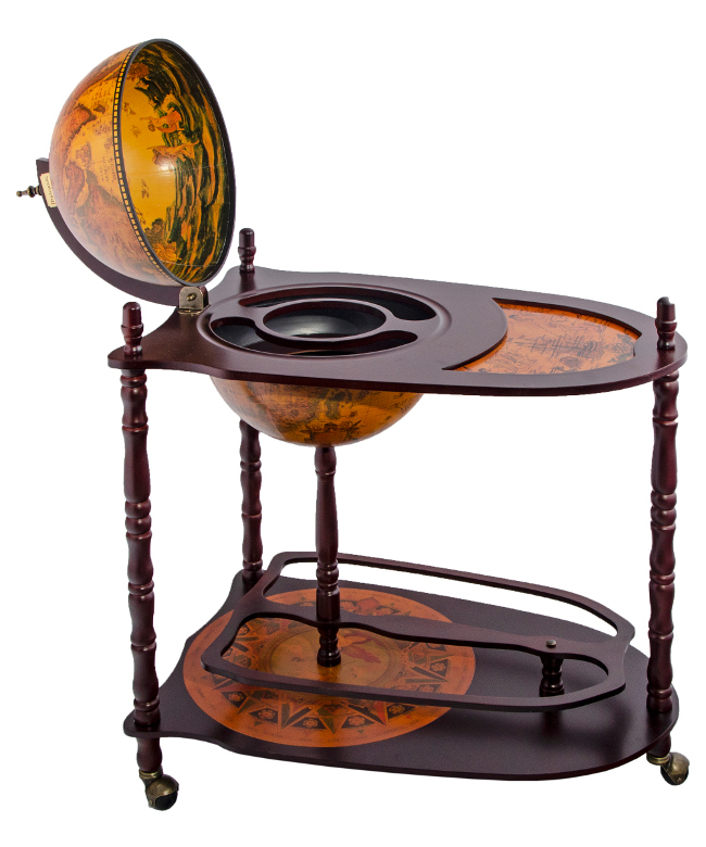 Глобус-бар напольный сфера 33см, 70*45*86 со столом,