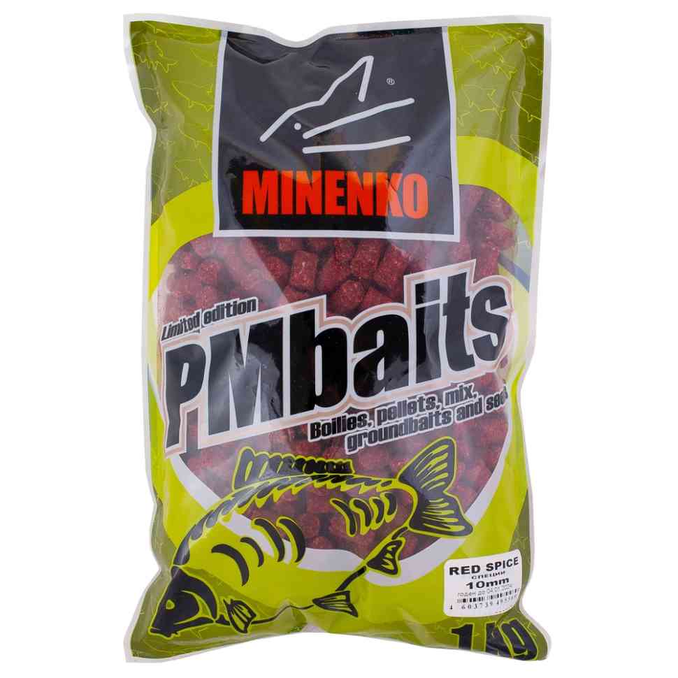 Пеллетс "Pmbaits", красные специи, 10мм, 1кг